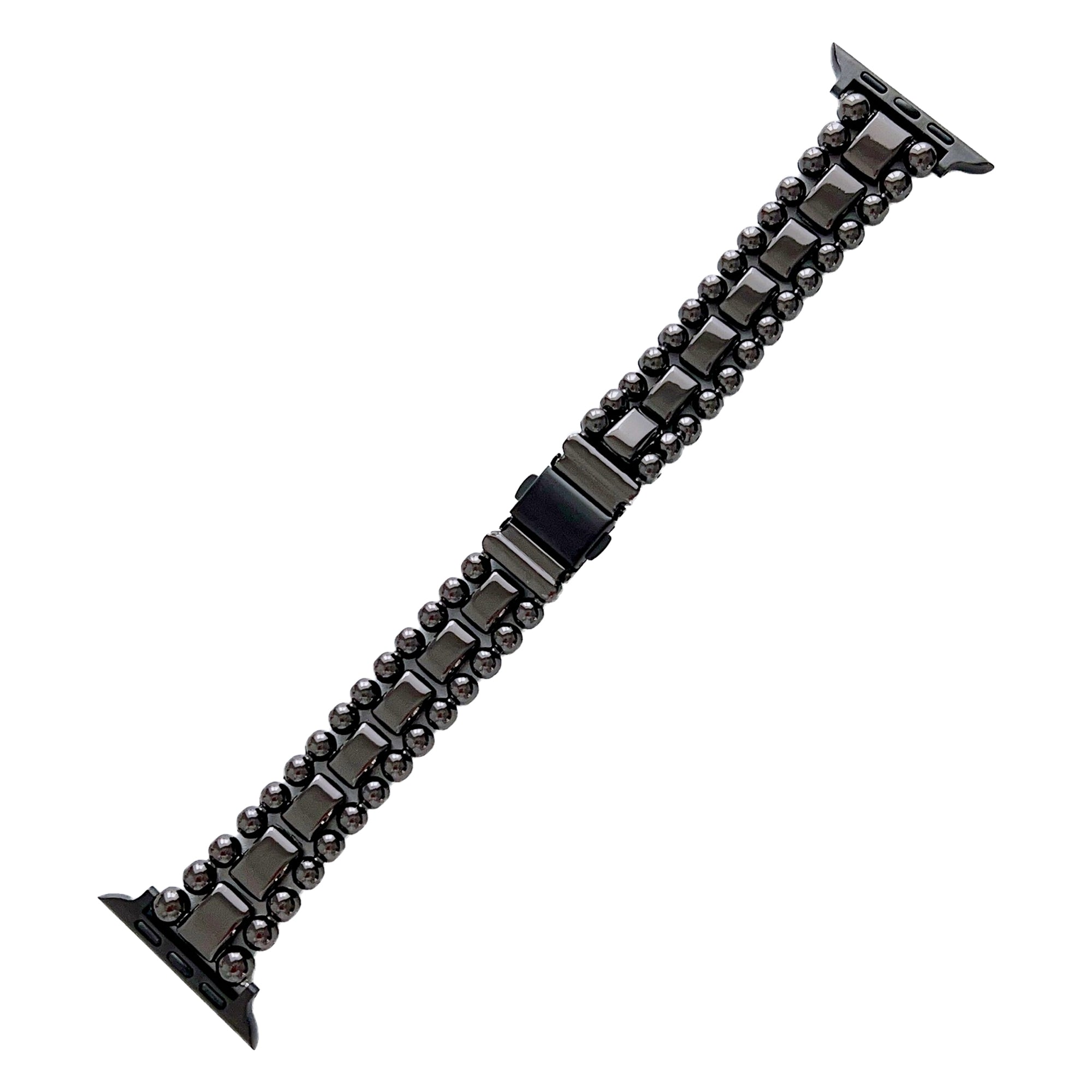 For Apple Watch Ultra Ultra 2 49mm Series 8 7 45mm Series 6 5 4 SE SE (2022) SE (2023) 44mm Series 3 2 1 42mm Smartwatch Band Metal Bead Strap For Apple Watch Ultra Ultra 2 49mm Series 8 7 45mm Series 6 5 4 SE SE (2022) SE (2023) 44mm Series 3 2 1 42mm Smartwatch Band Metal Bead Strap